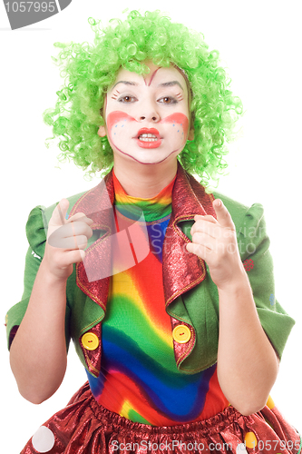 Image of Portrait of female clown