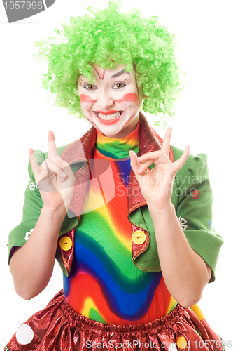 Image of Happy female clown
