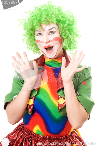 Image of Cheerful female clown