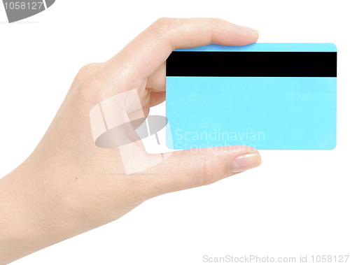 Image of card in a hand