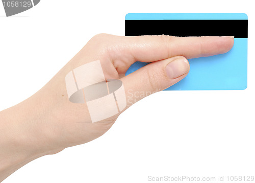 Image of card in a hand