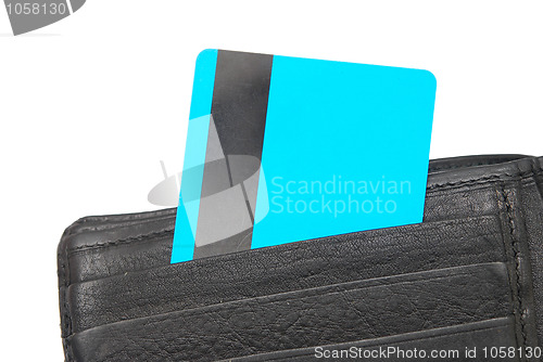 Image of credit card in wallet