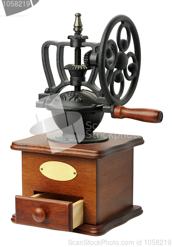 Image of Antique coffee mill, isolated