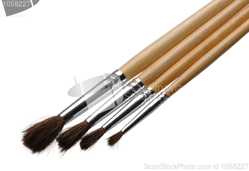 Image of Set of brushes for painting.
