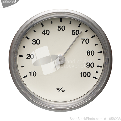 Image of Dial of hygrometer, isolated
