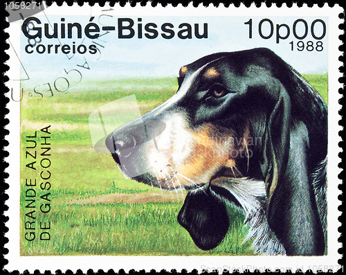 Image of Grande Azul dog stamp.