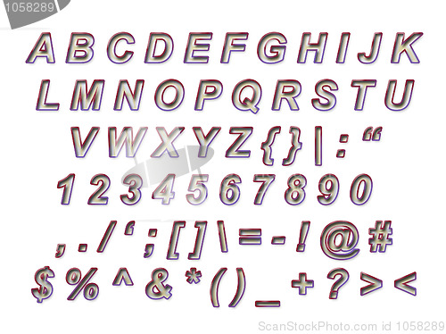 Image of Beautiful Alphabet to cut out