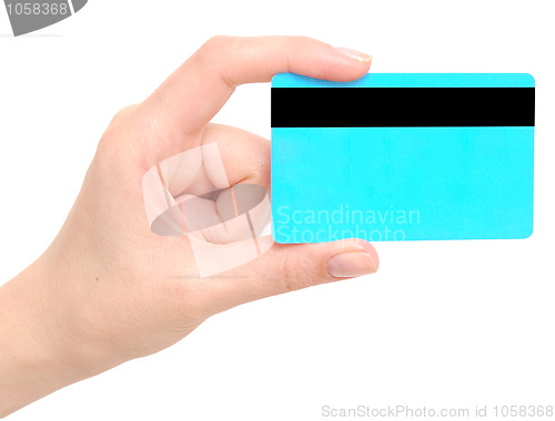 Image of card in a hand