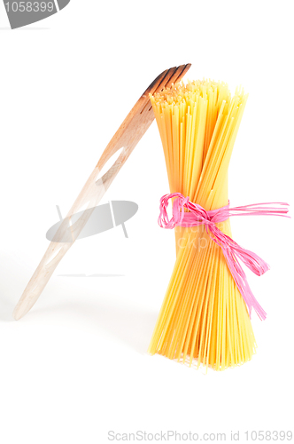 Image of Italian pasta with spaghetti measure template