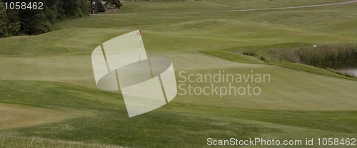 Image of Red Golf Flag