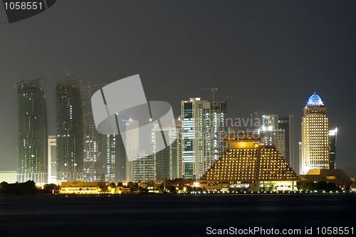 Image of Doha at night