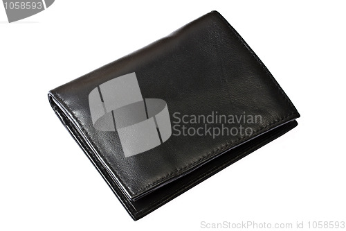 Image of Black wallet isolated on white 
