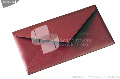 Image of A red envelope isolated on white