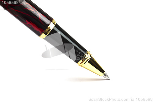 Image of Ballpoint Pen writing on white background 
