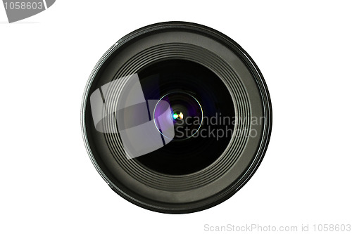 Image of A camera Lens isolated on white 