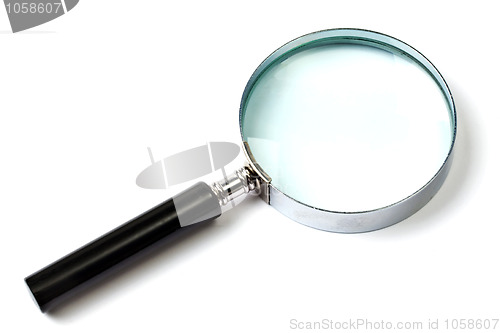 Image of Magnifying glass on white background