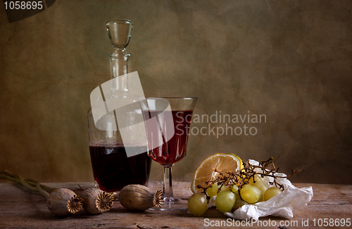 Image of Supper with wine