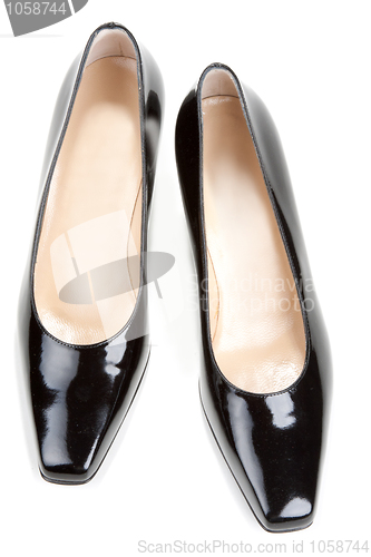 Image of Black feminine varnished loafers