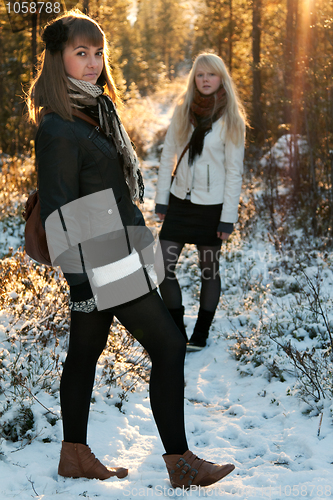 Image of Two young beautiful girls