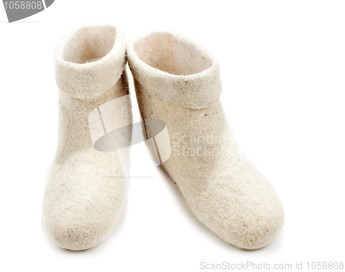 Image of Pair light woolly lock footwear