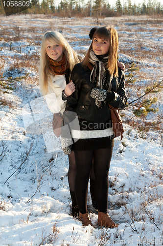 Image of Two young beautiful girls