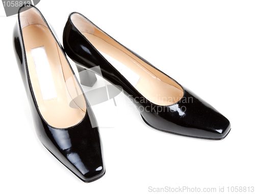 Image of Black feminine varnished loafers