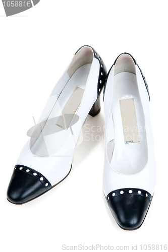 Image of White feminine varnished loafers