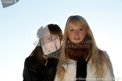 Image of Two young beautiful girls