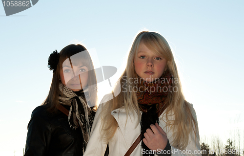 Image of Two young beautiful girls