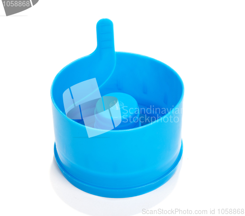 Image of Blue plastic stopper for bottle