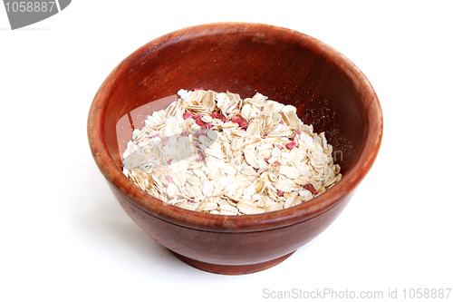 Image of Wooden plate with flakes