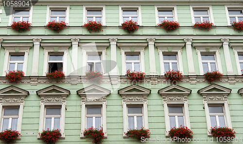 Image of Facade of the green building