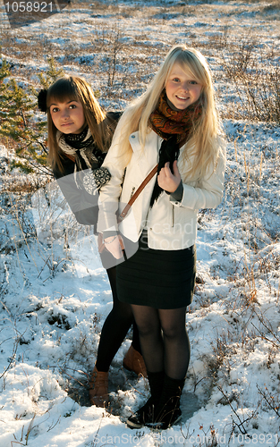 Image of Two young beautiful girls