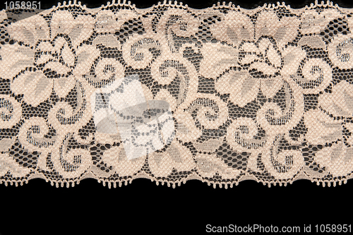 Image of Beige lace with pattern flower