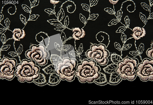 Image of Rose lace with pattern in the manner of flower