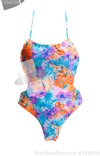 Image of Swimsuit with a floral pattern