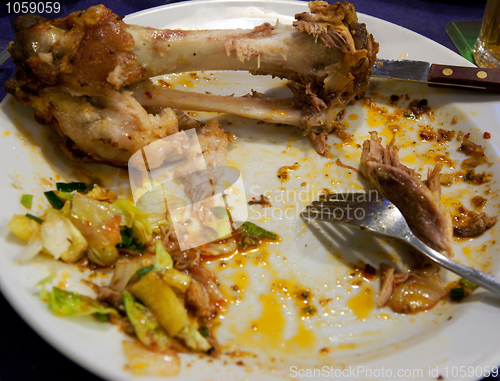 Image of Leftover food on a plate