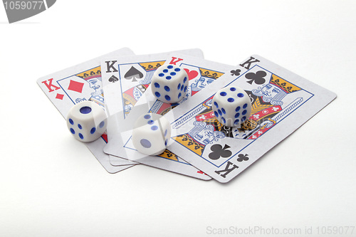Image of playing cards and dice