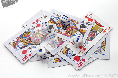 Image of playing cards and dice