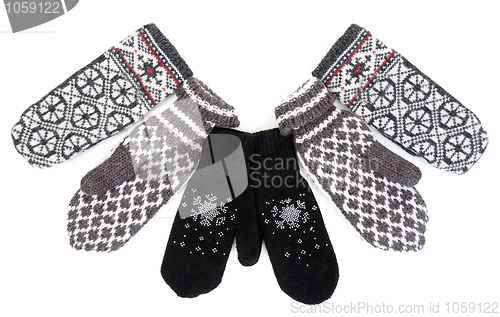 Image of Winter knitted gloves