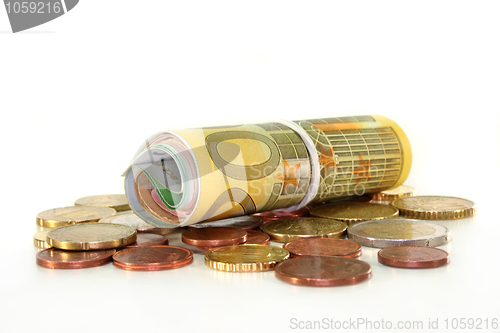 Image of Euro notes and coins