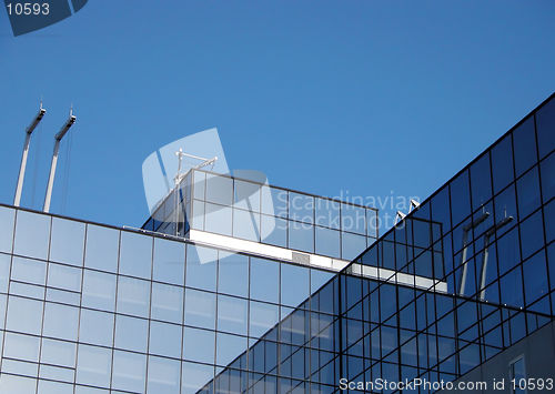 Image of Blue modern architectural structures in Kyoto  Station,Japan