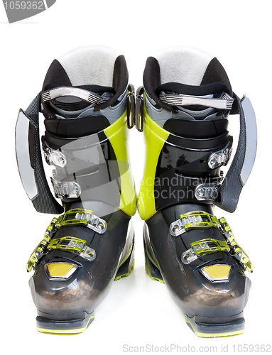 Image of Pair green-dark ski shoe