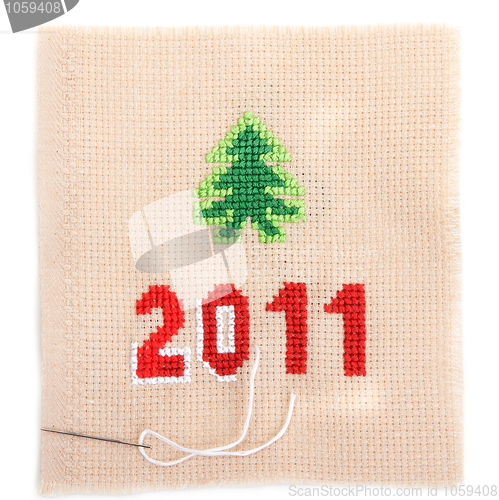 Image of Embroidered spruce