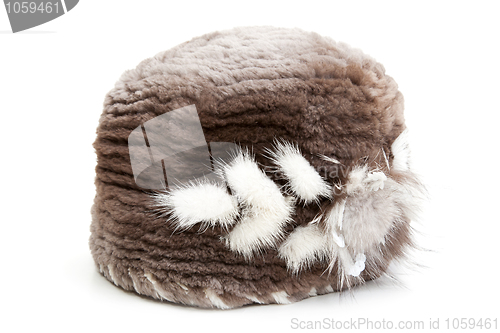 Image of Women's fur hat with the pattern