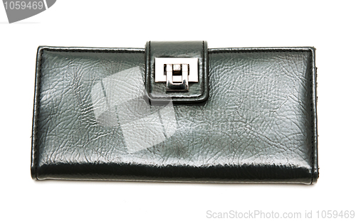 Image of Black leather purse