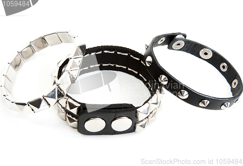 Image of Three leather bracelets