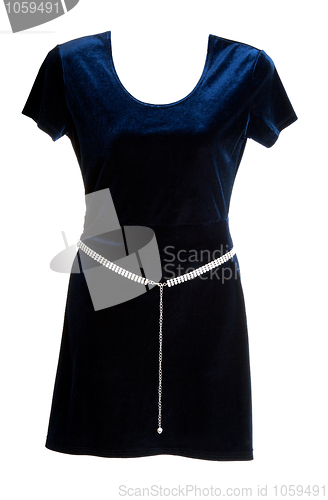 Image of Blue velvet dress