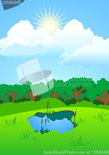 Image of Lake on a forest glade