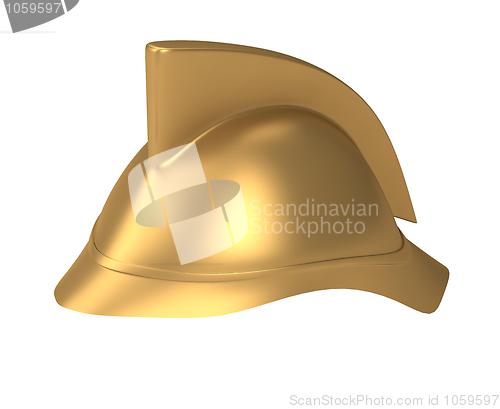 Image of Fireman helmet 3d rendered